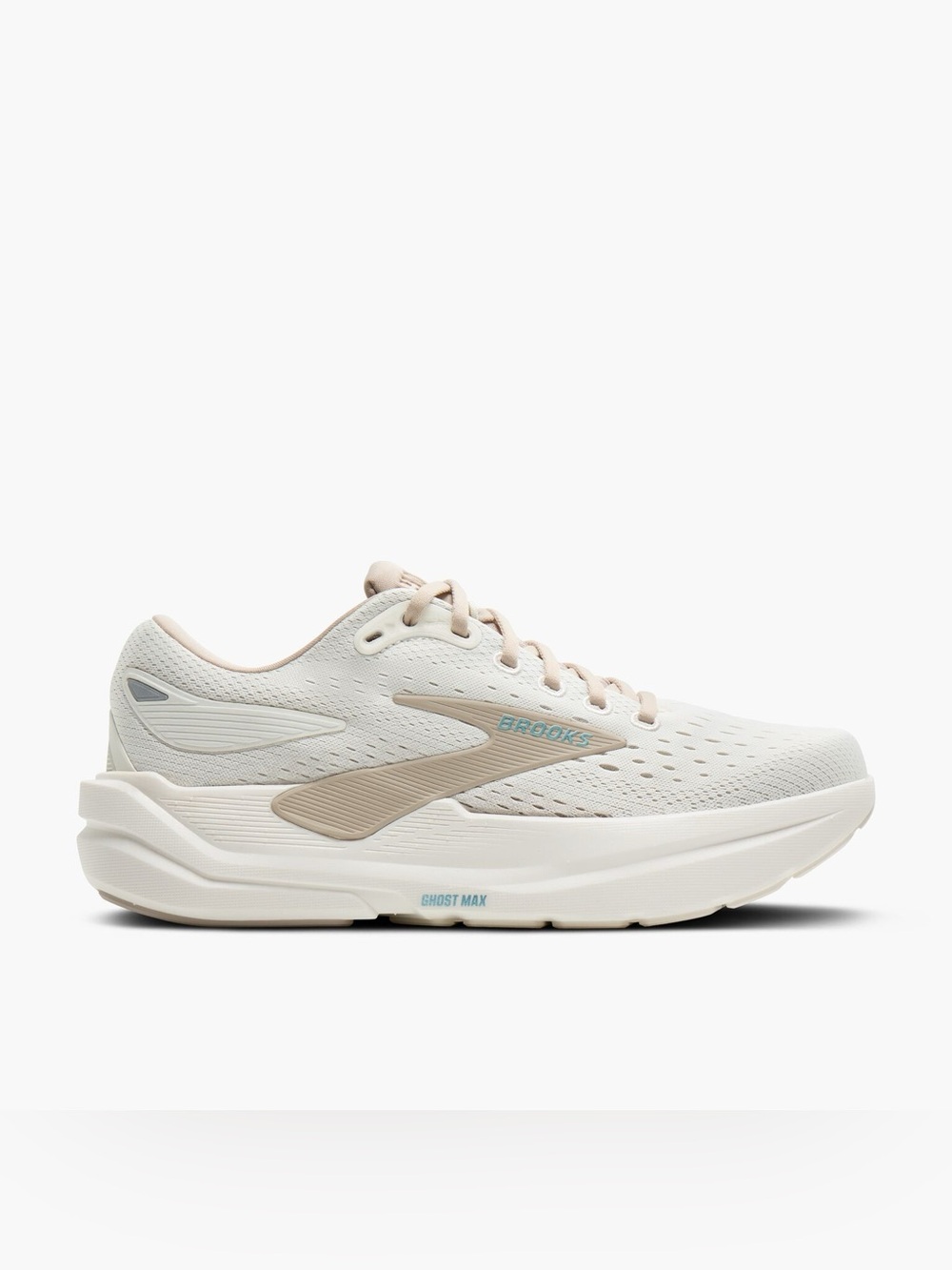 Brooks Ghost Max 3 in Coconut/Chateau Grey/Blue Women’s Size 9 Wide Sneakers